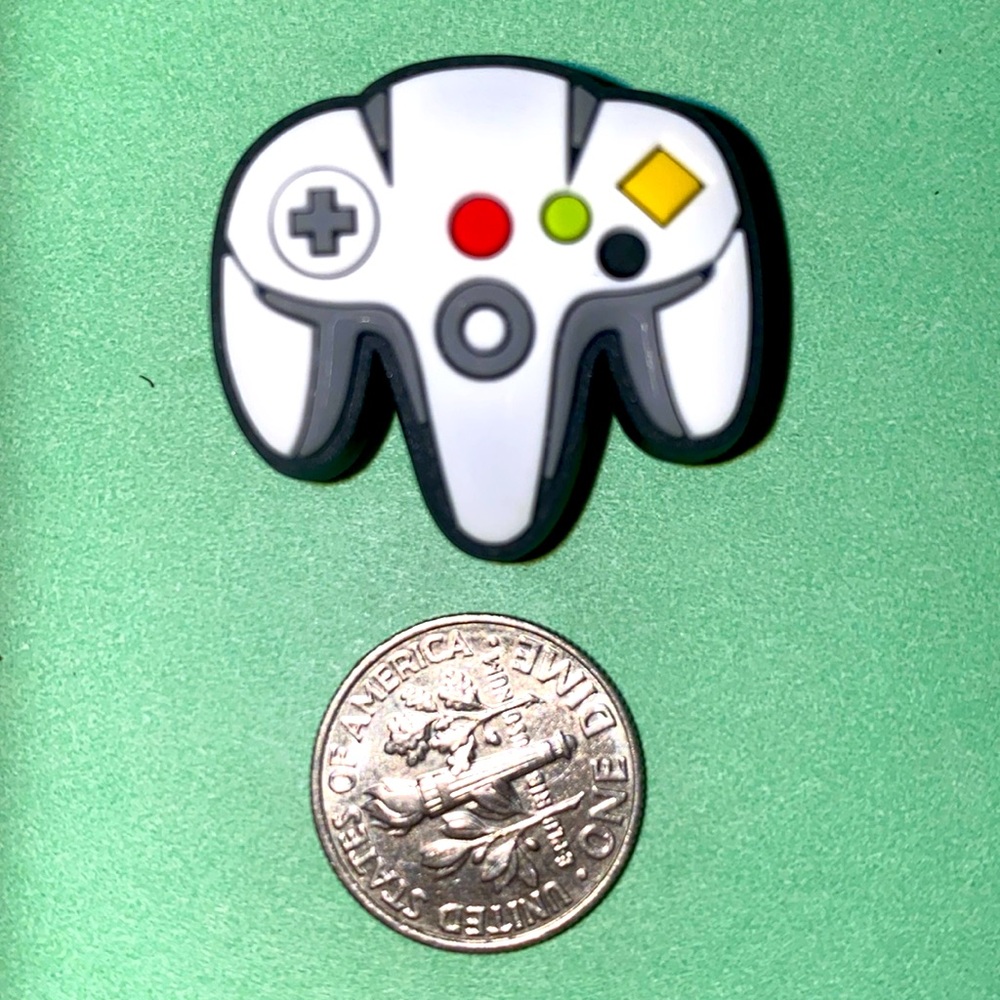 (10 for $15) White Game controller Control Gamer Crocs Shoe Charms